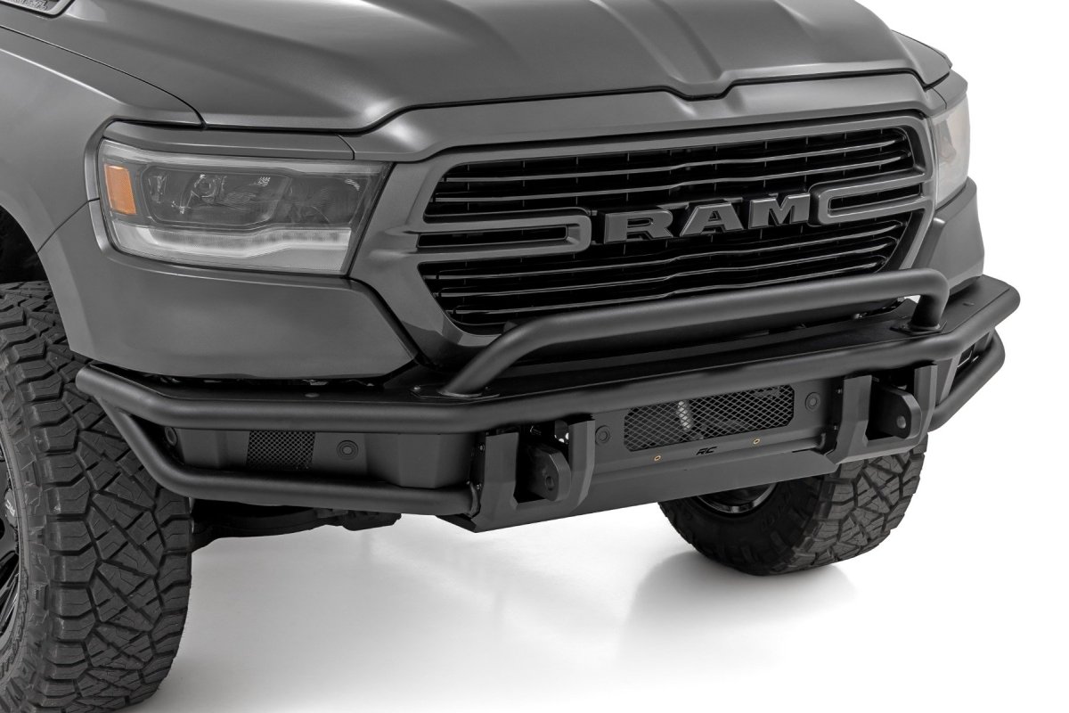 Ram 1500 Front Bumper - Rough Country - Tubular - Satin Black - '19-'24